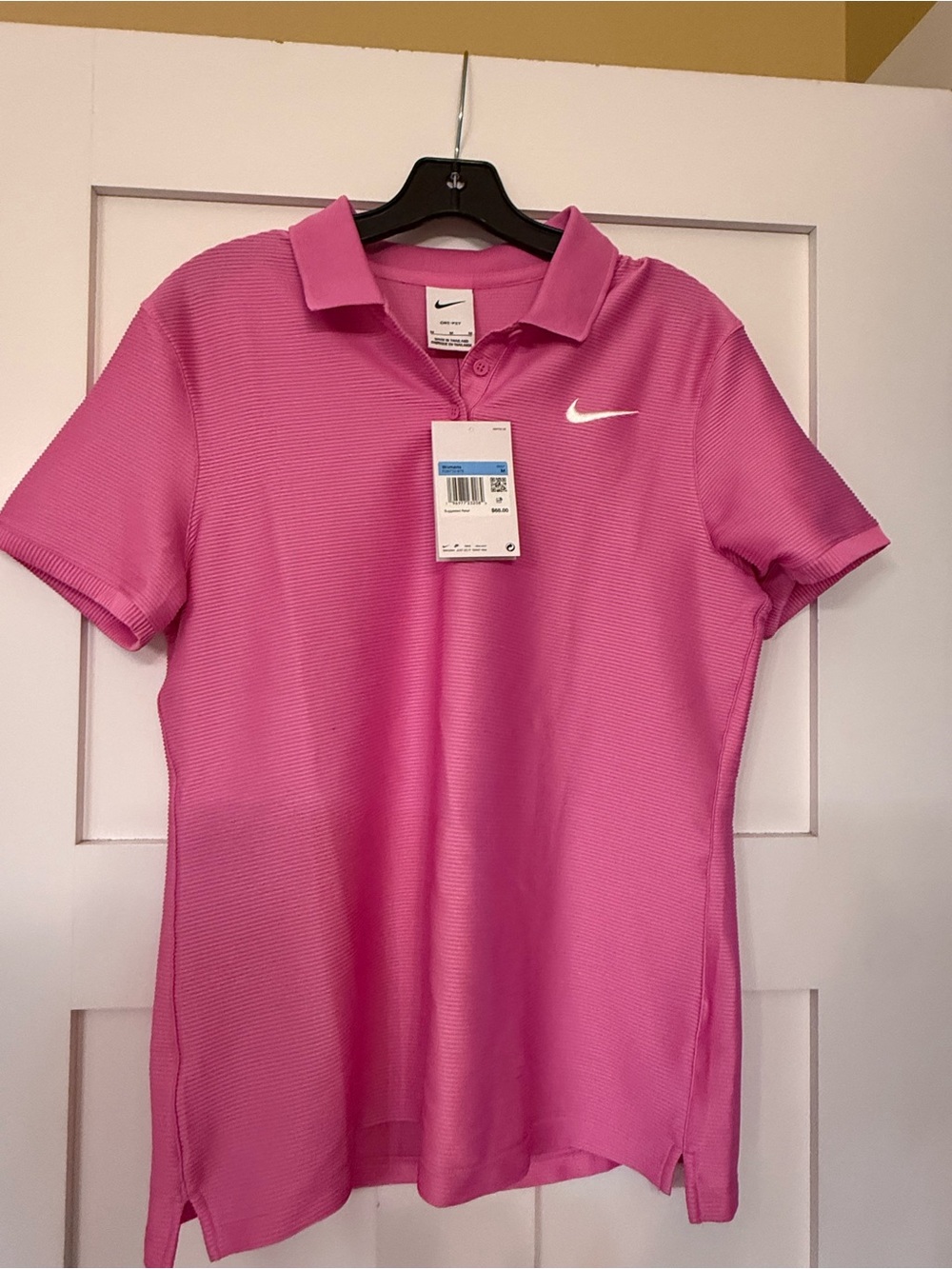 NWT Nike Pink Dri-FIT Golf Polo Shirt Size Medium